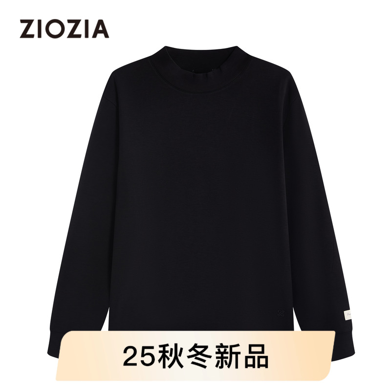 【空气层】ZIOZIA通勤男装25秋新品半高领T恤保暖内搭外套长袖T恤