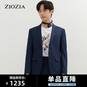 ziozia春夏新款羊毛面料西服外套