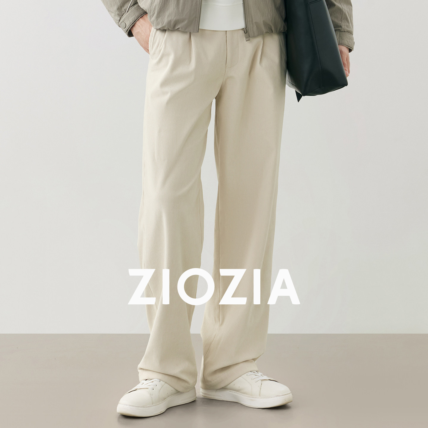 【灯芯绒】ZIOZIA男装2026秋新款休闲裤男士商务直筒宽松阔腿西裤