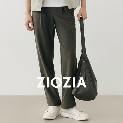 ZIOZIA男装肤感雾面锥形休闲裤