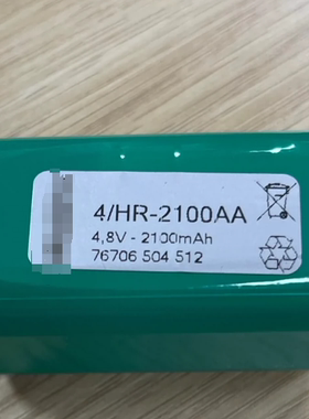 4.8V 2100mAh 4HR-2100AA 76706 504 512 WASOTA色差仪可充电电池