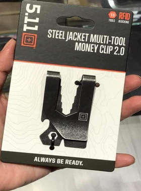 5.11 56724多功能钢夹钱夹 2.0 Steel Jacket Multitool Wallet