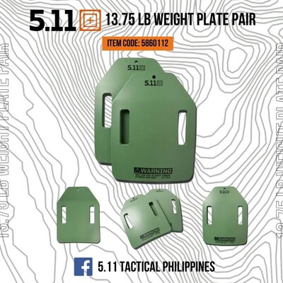 5.11 战术背心插板5860112 13.75 lb Weight Plate Pair负重板