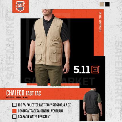 5.11战术马甲80034 轻量型休闲背心FAST TAC VEST户外摄影背心