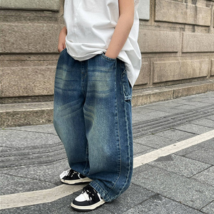 小杰家儿童牛仔裤春秋款童装2023新款男童裤子潮韩版长裤中小童
