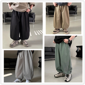 夏季 儿童休闲长裤 薄款 中大童冰丝夏装 2025新款 小杰家男童防蚊裤