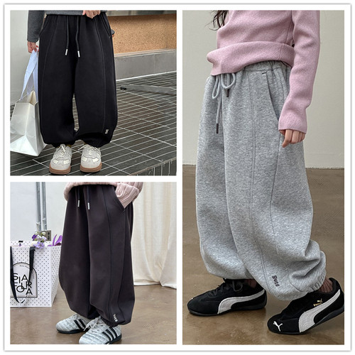 小杰家冬季新款男童保暖休闲长裤