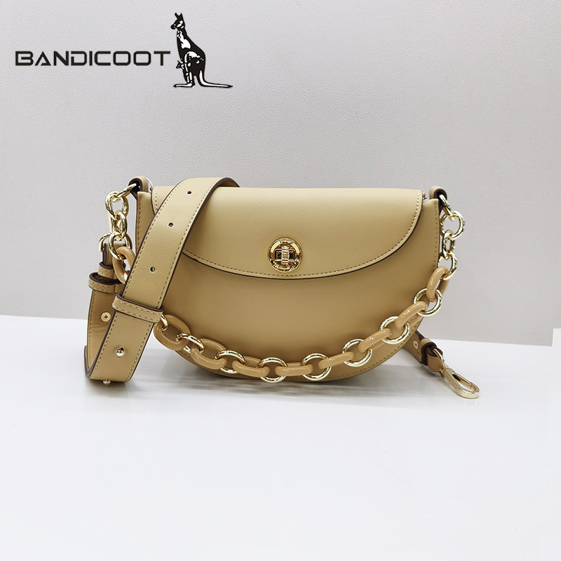 袋鼠女包小香风包包女2022年新款马鞍包宽肩时尚潮流斜挎包洋气潮