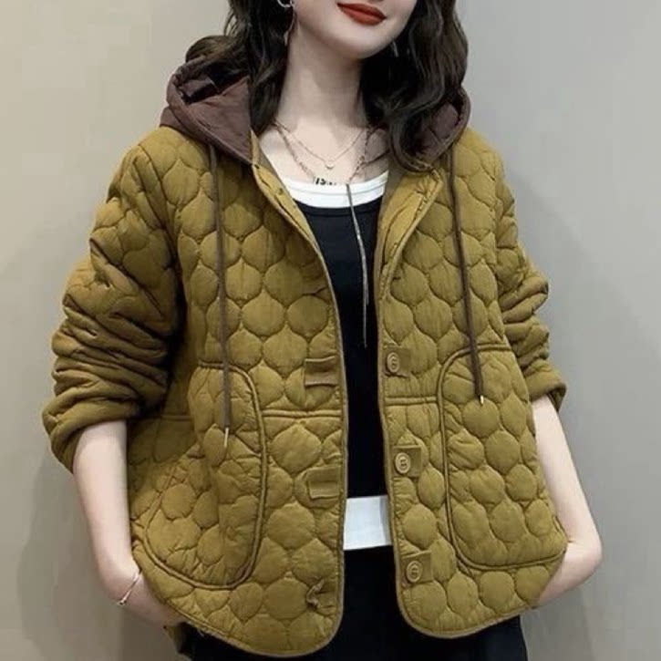 外套2025新款轻薄棉衣短款秋冬季棉服连帽保暖时尚宽松棉袄洋气女