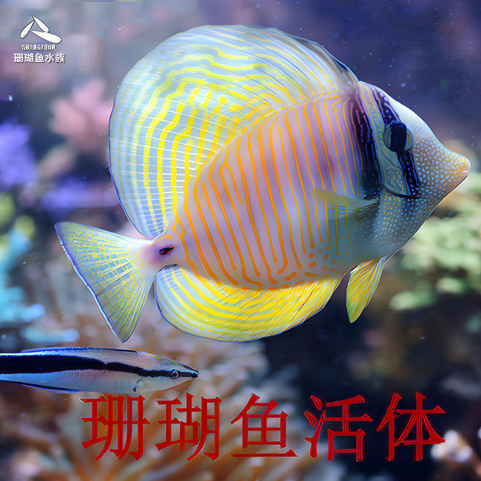 珍珠大帆吊三角吊蓝粉蓝活海水鱼