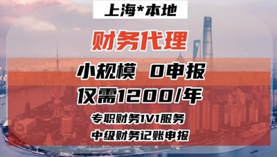 上海代理记账小规模做账报税一般纳税人财务申报公司记账代理外包