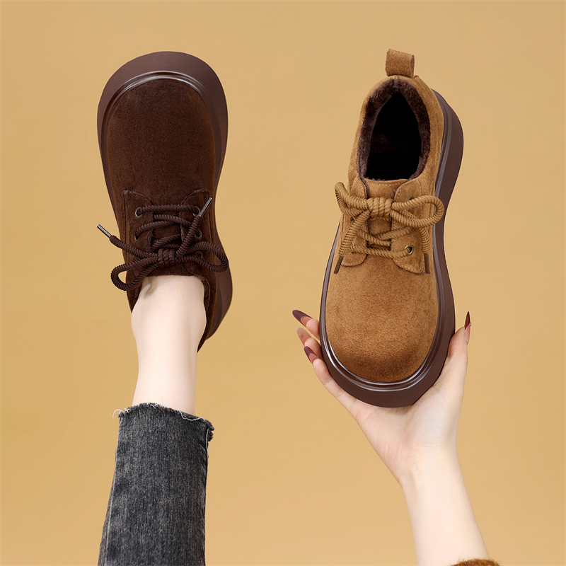 圆头平底勃肯鞋女2025秋冬新款软底轻便学院风时尚单鞋百搭显脚小