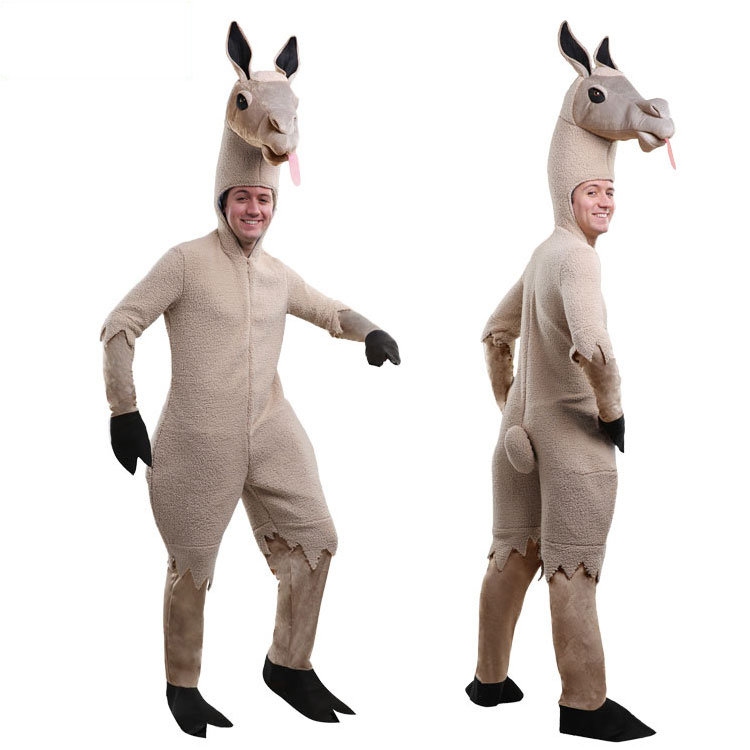 万圣节鬼节学校舞台表演演出南美洲高原动物成人羊驼草泥马服装