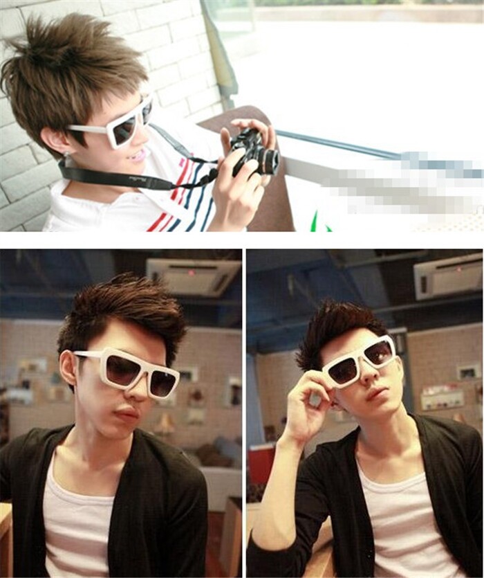 影楼摄影道具 主题写真眼镜 复古眼镜大黑方框太阳镜大号墨镜