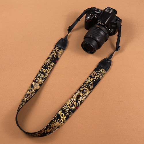 和风烫金相机肩带个性减压