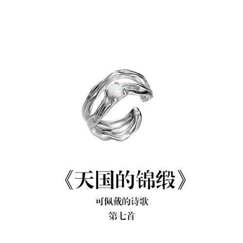 南风歌《天国的锦缎》耳夹S925银镂空小众气质礼物