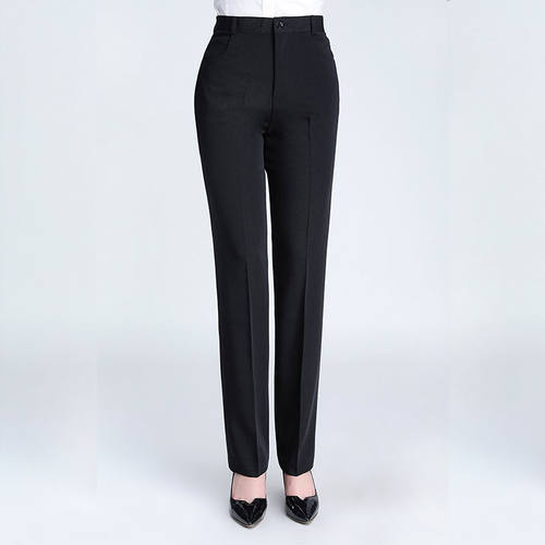 新款女高腰直筒长裤西装裤西裤