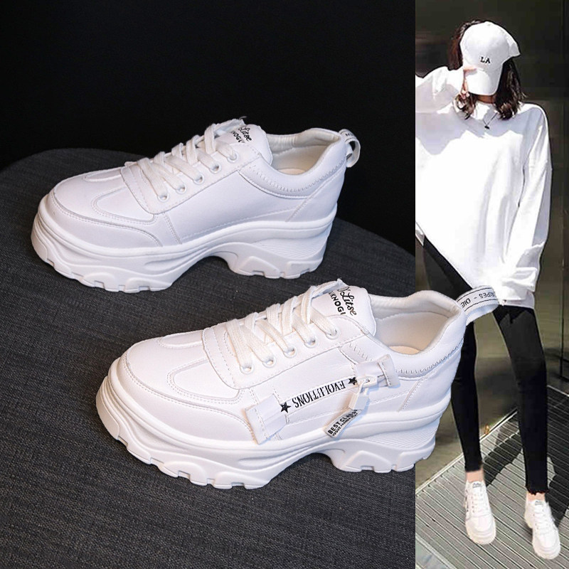 Father's shoes 2018 new pattern Net Red Ultra-fire ins Korean Edition winter Plush Versatile leisure time motion White 2019in the Women's Shoes, Low shoes  category - from Buy2taobao.com to provide professional Taobao agent buy service