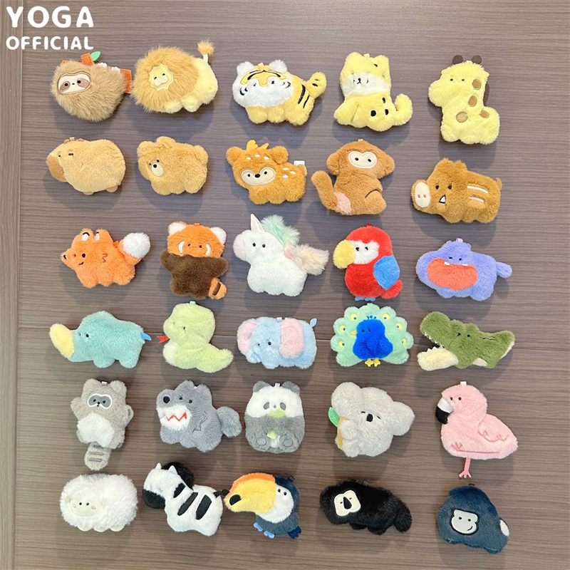 欢动物园派对毛绒玩偶冰箱贴盲袋