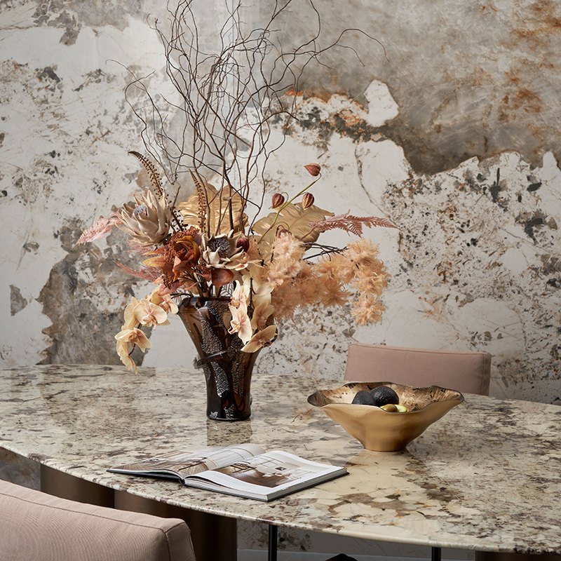 邸高酒店样板间厨房餐厅橱柜边柜软装陈列墨染果盘铜马设计师摆件