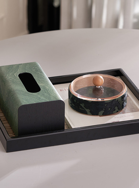 中古风卧室飘窗摆件装饰收纳盒