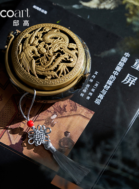 邸高茶室茶空间香炉纯铜桌面摆件