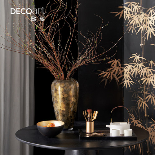 邸高中式茶具托盘茶室软装搭配设