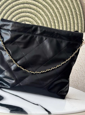 垃圾袋22bag单肩腋下包菱格小香风休闲女士包包