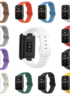 适用小米手环7Pro硅胶手表带Miband7PRO智能手环替换腕带潮流配色