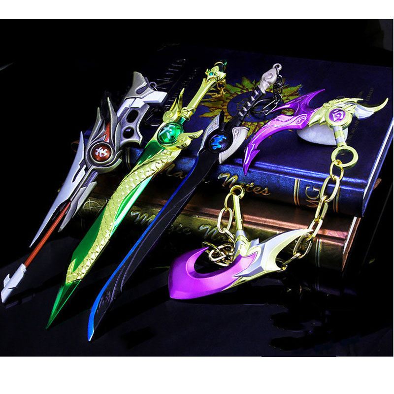 王者五神兽皮肤朱雀志百里守约玄策花木兰铠苏烈金属武器模型玩具