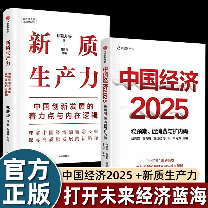 【全2册】中国经济2025 稳预期 促消费与扩内需+新质生产力 中国创新发展的着力点与内在逻辑 林毅夫 黄奇帆 郑永年 刘世锦 等著