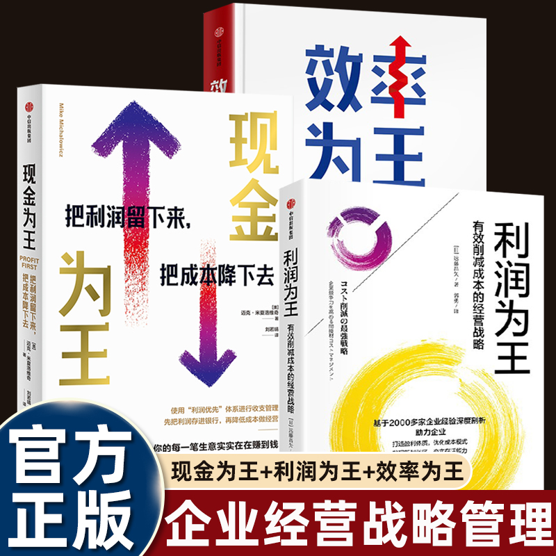 【全3册】现金为王把利润留下来 +利润为王有效削减成本的经营战略+效率为王独特而有效的现金管理系统 精细化的企业经营方案