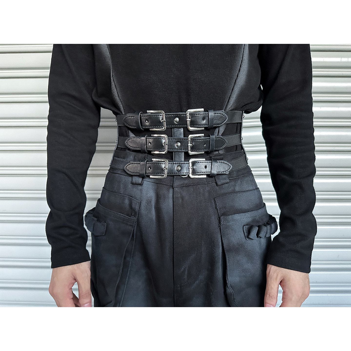 杨一帆潮牌小众设计感腰封腰带潮