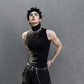 背心男款 2025夏季 新款 杨一帆潮牌无袖 男高街ins设计感痞帅时尚 T恤