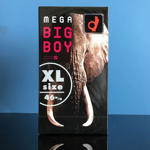 日本冈本加大号避孕套象头mega big boy超大码XL加大加长12只装