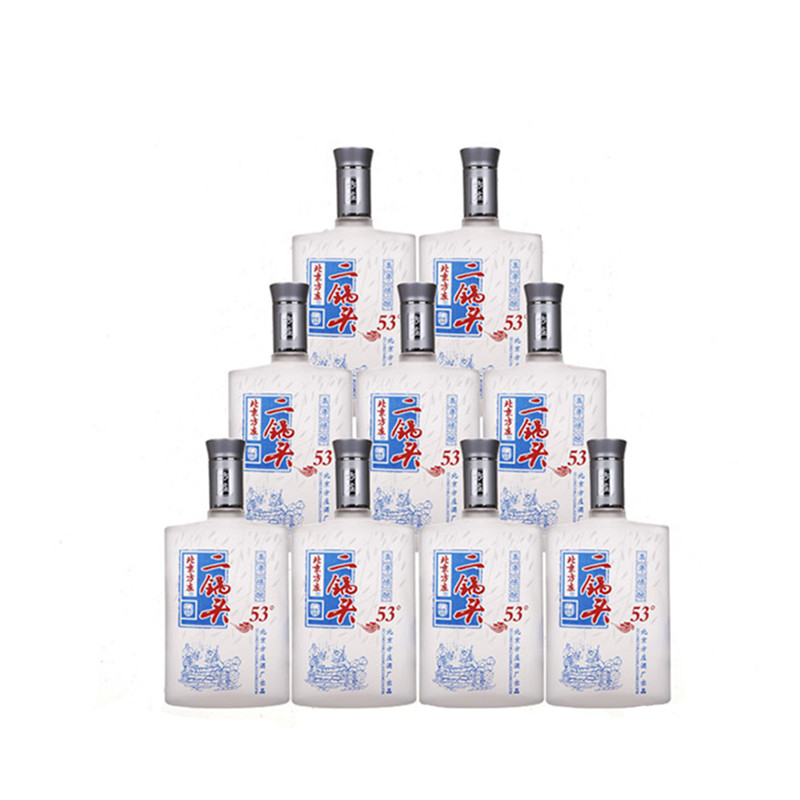 北京方庄五年陈酿二锅头酒53度清香型白酒500mL*9整箱装收藏好酒