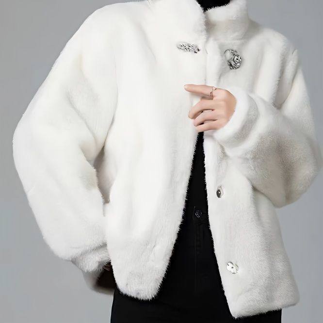 2025新款妈妈仿水貂绒秋冬装气质外套立领皮毛一体皮草短款加厚女,女装/女士精品,皮草,淘宝优惠券,粉丝福利购,淘宝优惠卷