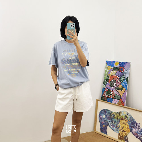 全棉亲肤透气女夏抽绳宽松短裤