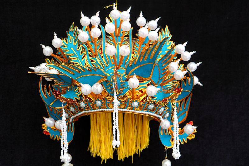 京剧豫剧演出道具戏曲老旦帽子盔头凤冠佘太君帽子老旦冠头饰帽子