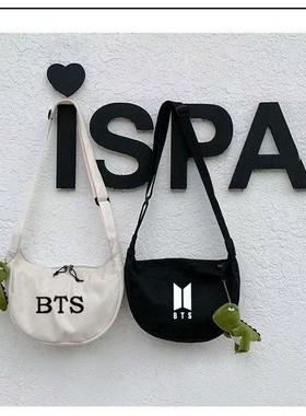 BTS防弹少年团同款包包应援周边帆布包双肩包休闲时尚大容量bt21