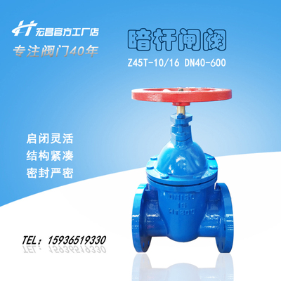 闸阀暗杆闸阀工业消防Z45T-10/16 DN40 50 65 80 100 125 150 200