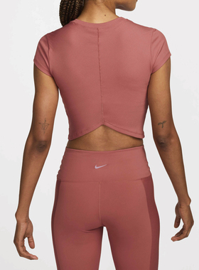酷动城Nike One Fitted女子速干短款弹力训练运动短袖T恤FV7875