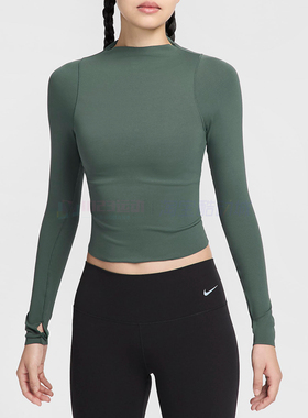 酷动城 耐克Nike Zenvy女速干健身瑜伽裸感紧身运动长袖T恤FN3023