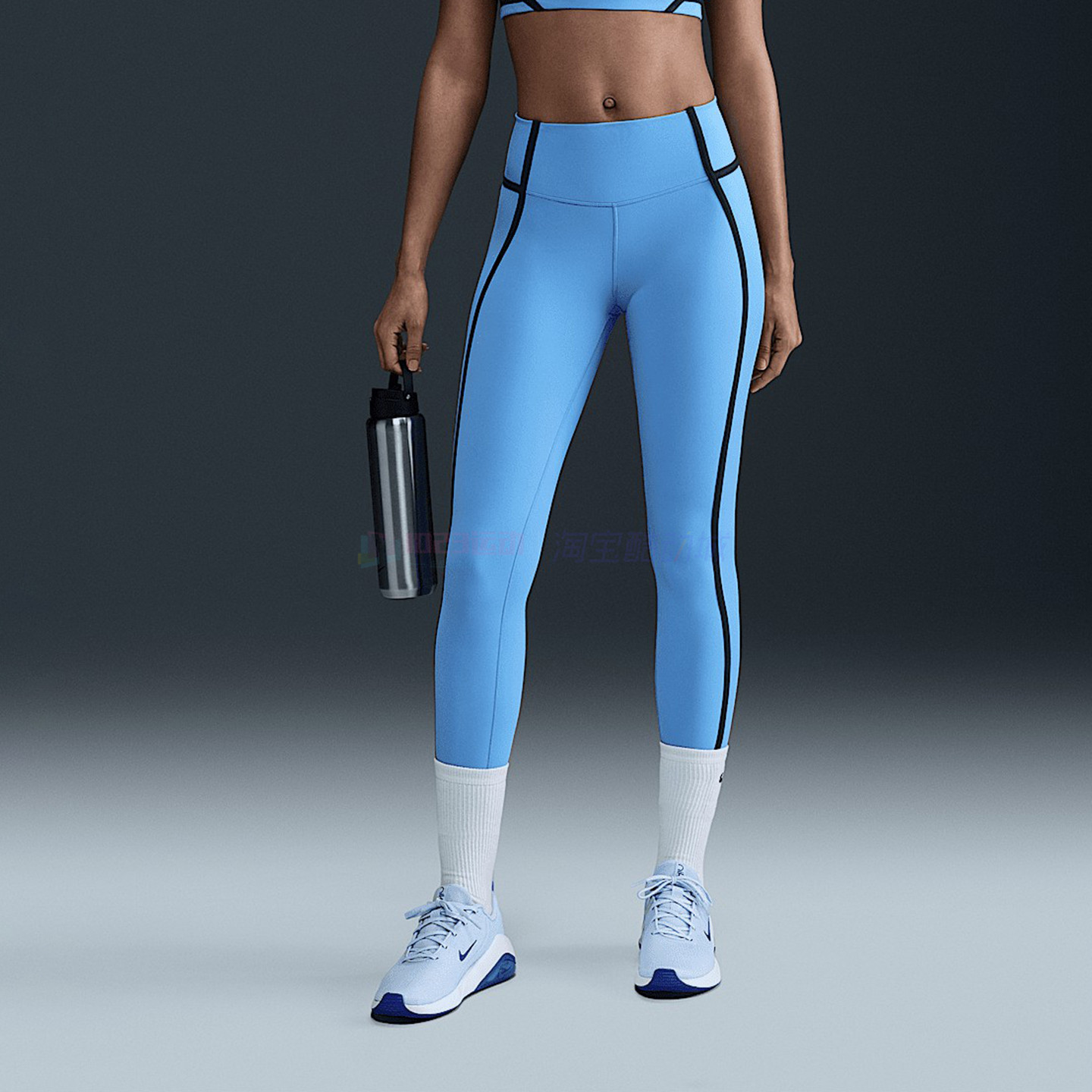 酷动城 Nike One女子速干高腰跑步瑜伽健身九分运动紧身裤HJ1138