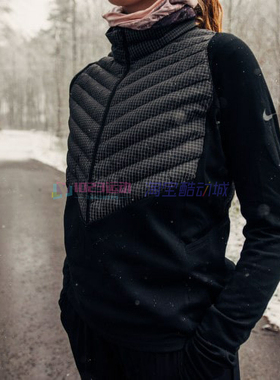 酷动城 Nike Therma女子冬季保暖套头跑步运动薄棉服DD6469-010