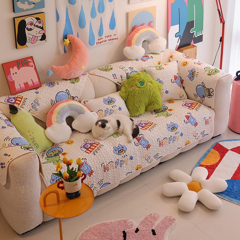 卡通简约四季防滑可爱沙发垫