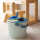 日本儿童玩具桶凳小收纳桶 塑料整理厨余小垃圾桶带盖食物存储