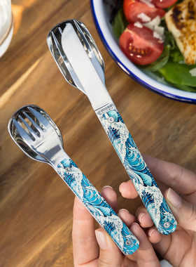 法国Akinod磁吸不锈钢刀叉勺便携套装开瓶工具户外旅行出差上班族