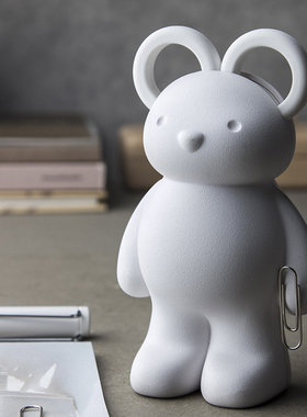 jennie同款 泰国Qualy创意仙人掌泰迪熊儿童安全剪刀 回形针磁吸