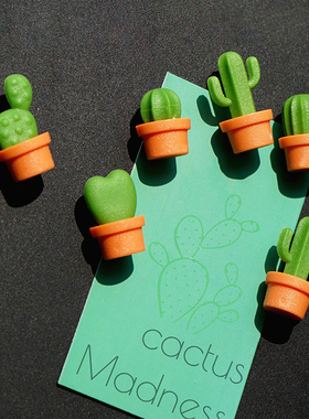 泰国qualy创意仙人掌云朵冰箱磁铁贴可爱卡通一套 留言板磁性磁力